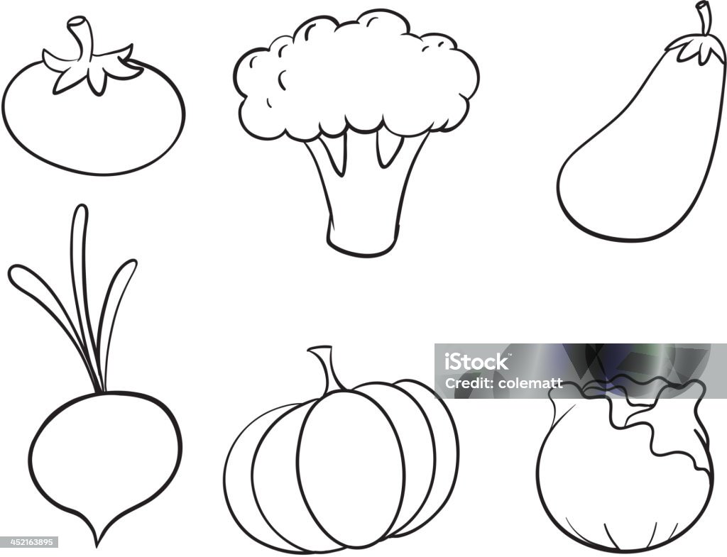 Divers légumes - clipart vectoriel de Chou-fleur libre de droits
