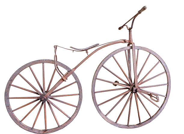 istock old bicycle with wooden wheels 452166949