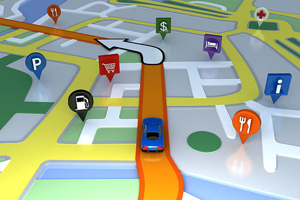 do gps 3d. - tomtom - fotografias e filmes do acervo