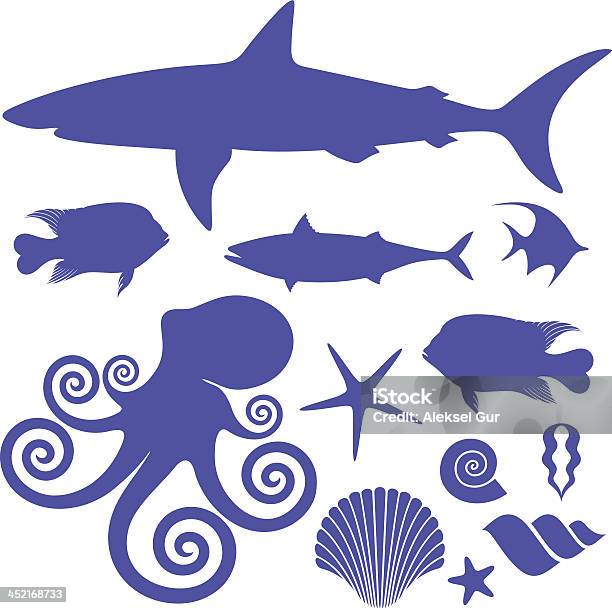 Sea Life - Immagini vettoriali stock e altre immagini di Pesce Garibaldi - Pesce Garibaldi, Animale, Barriera corallina