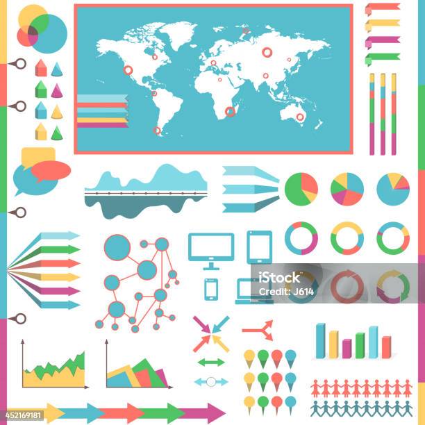 Infographic Elements Stock Illustration - Download Image Now - Map, Spreadsheet, Cartography