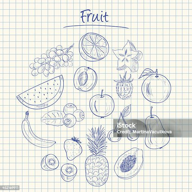 フルーツのスケッチ角用紙 - いたずら書きのベクターアート素材や画像を多数ご用意 - いたずら書き, かんきつ類, みずみずしい