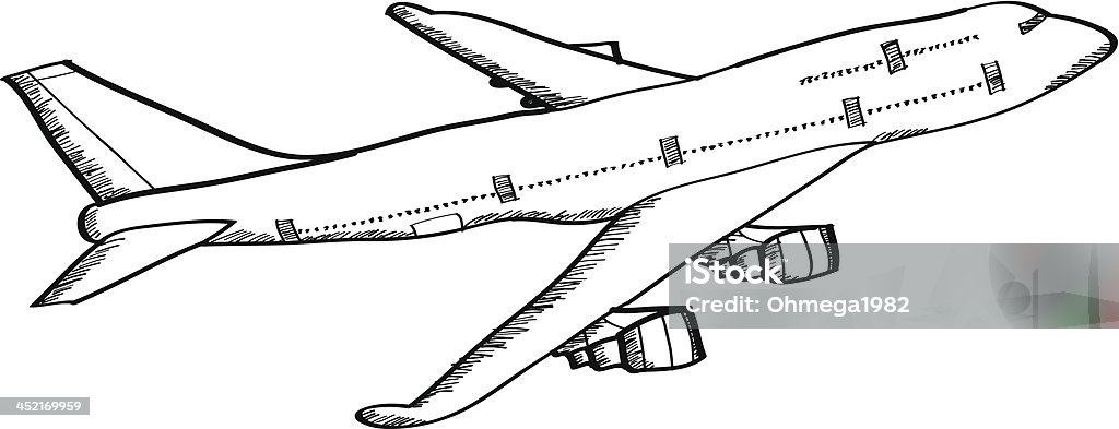 飛行機ベクトルイラストのライン。 - イラストレーションのロイヤリティフリーベクトルアート