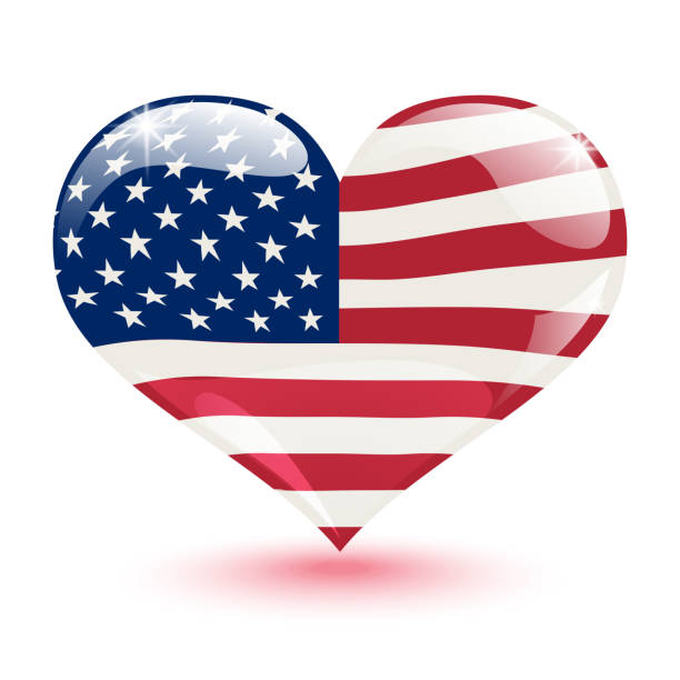 istock United States flag in the form of heart 452171279