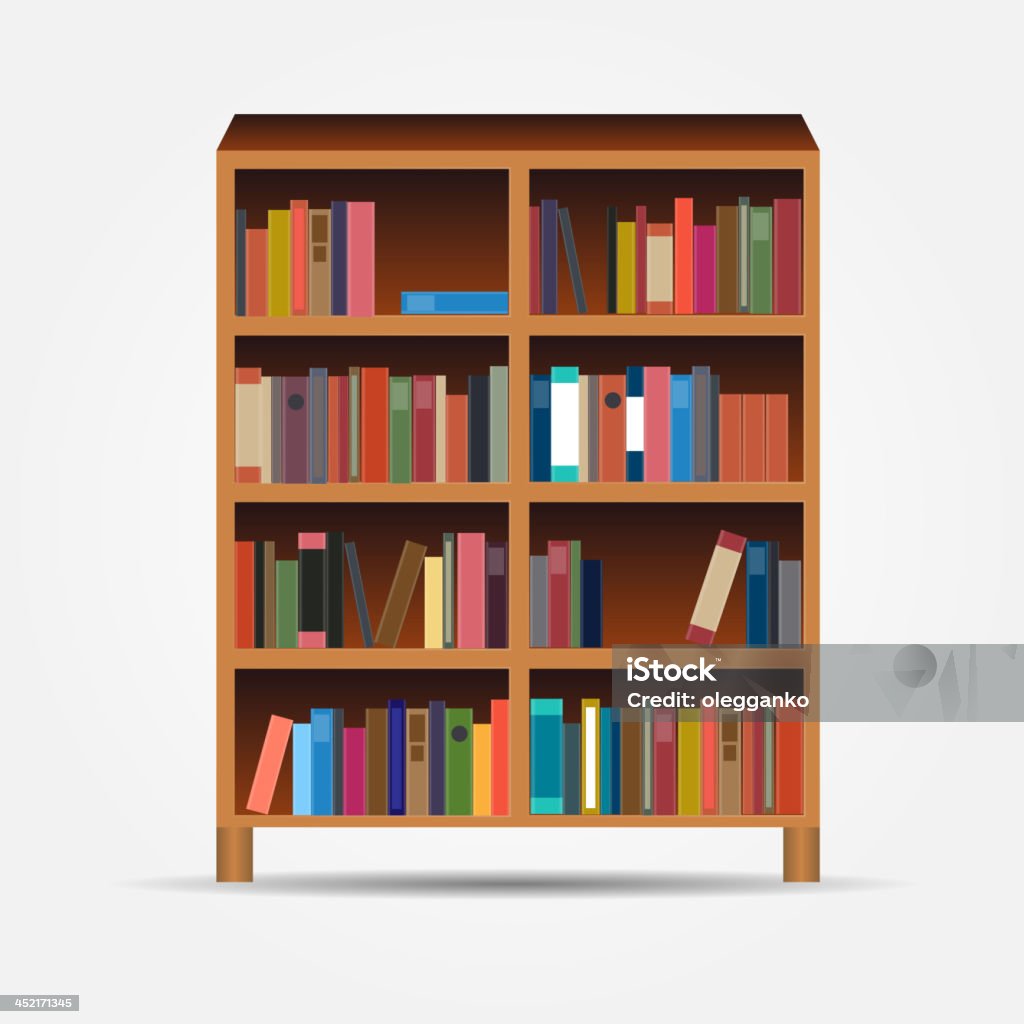 bookcase icono vector ilustración - arte vectorial de Abrir libre de derechos