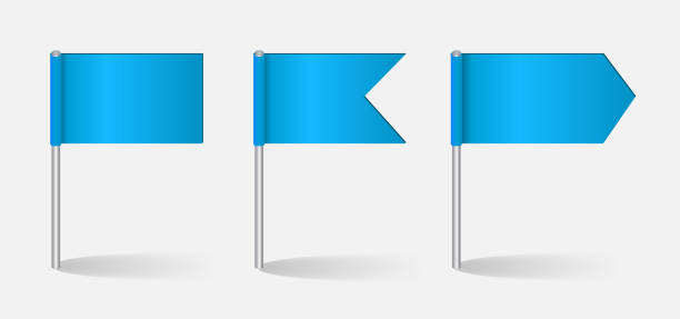 vektor-illustration von flags set - golf symbol icon set computer icon stock-grafiken, -clipart, -cartoons und -symbole