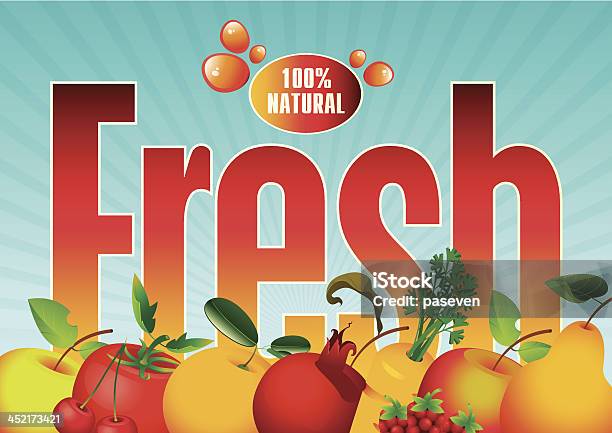 Frutta Fresca - Immagini vettoriali stock e altre immagini di Agrume - Agrume, Alimentazione sana, Arancia