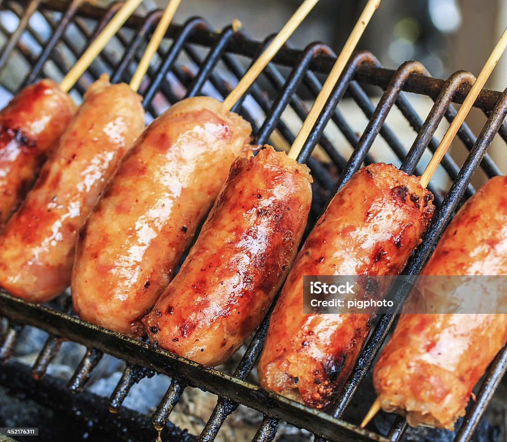 Grilled sausage Appetizer Stock Photo