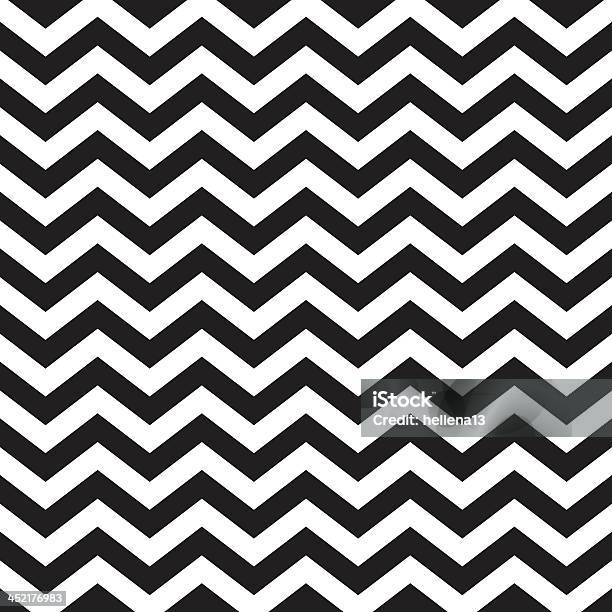 Seamless Zigzag Chevron Pattern In Black And White Stock Illustration - Download Image Now - Zigzag, Chevron Pattern, Pattern