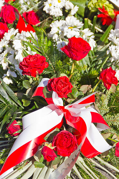 istock Composition of red and white flowers 452178055