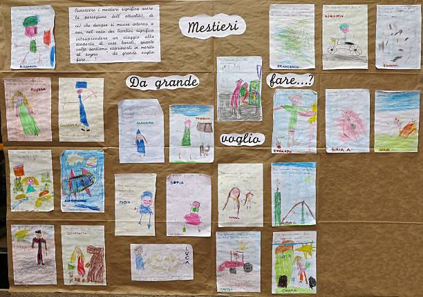 istock Wallpaper of kids draw 452178587