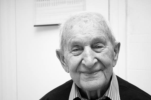 istock Senior portrait in black and white 452178823