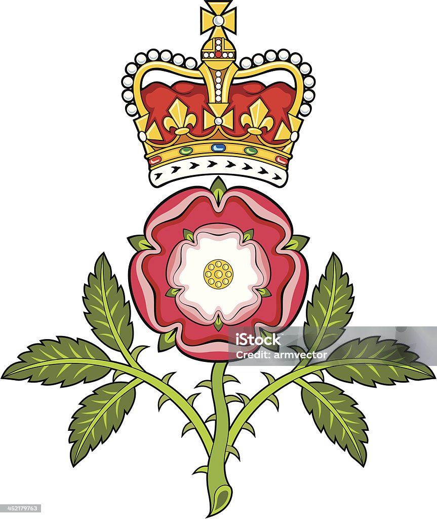 ロイヤルバッジの England.Heraldic トゥドールローズと s.Edward クラウン - 紋章のロイヤリティフリーベクトルアート