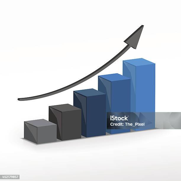 3 D Wykres Słupkowy Wzrostu - Stockowe grafiki wektorowe i więcej obrazów Trójwymiarowy - Trójwymiarowy, Wykres, Analizować