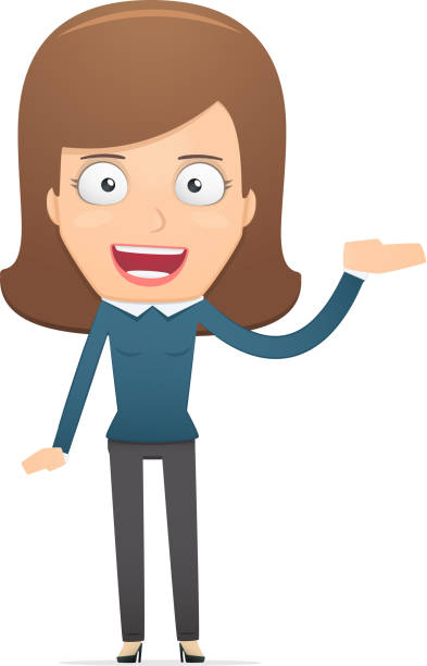 Girl manager, suitable for use in dialogs with other characters. vector art illustration