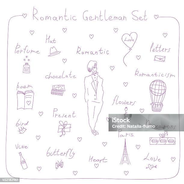 Homme Romantique Ensemble Vecteurs libres de droits et plus d'images vectorielles de Adulte - Adulte, Amour, Cadeau