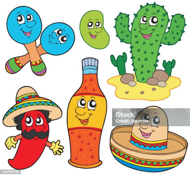 Mexican Cartoon Collection Stock Illustration - Download Image Now - Art,  Art And Craft, Bean - iStock