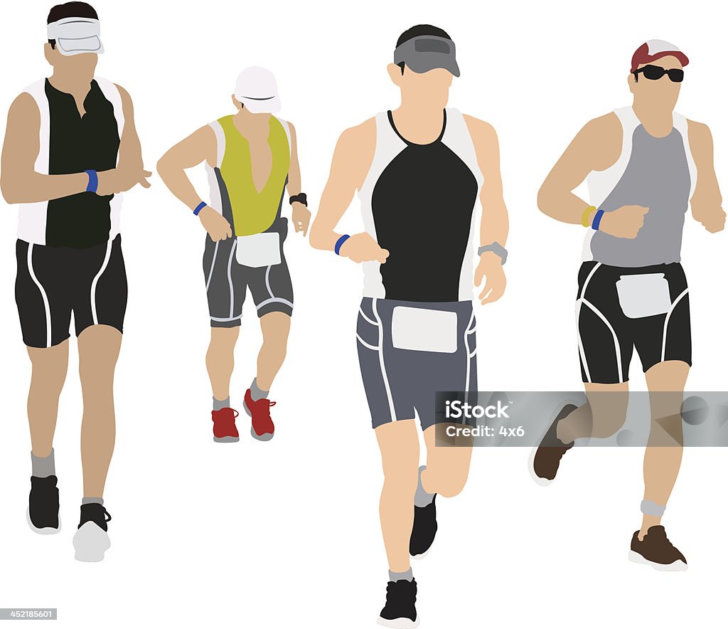 Atletas de corrida - Vetor de Correr royalty-free