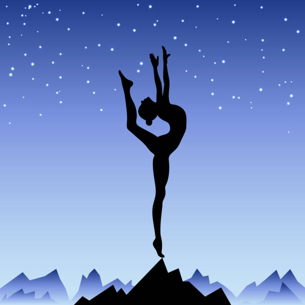 istock Beautiful flexible girl gymnast staying on one leg. 452185743