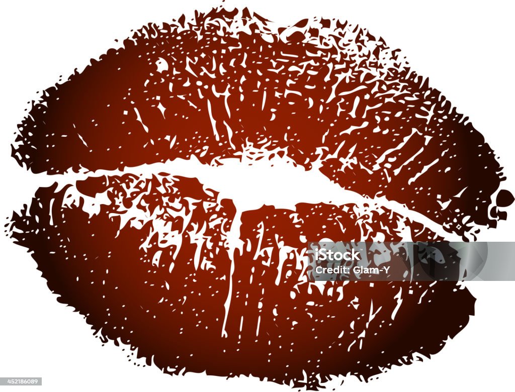 brown lipstick print brown lipstick print (Eps 10 +transparency effects used) Adult stock vector