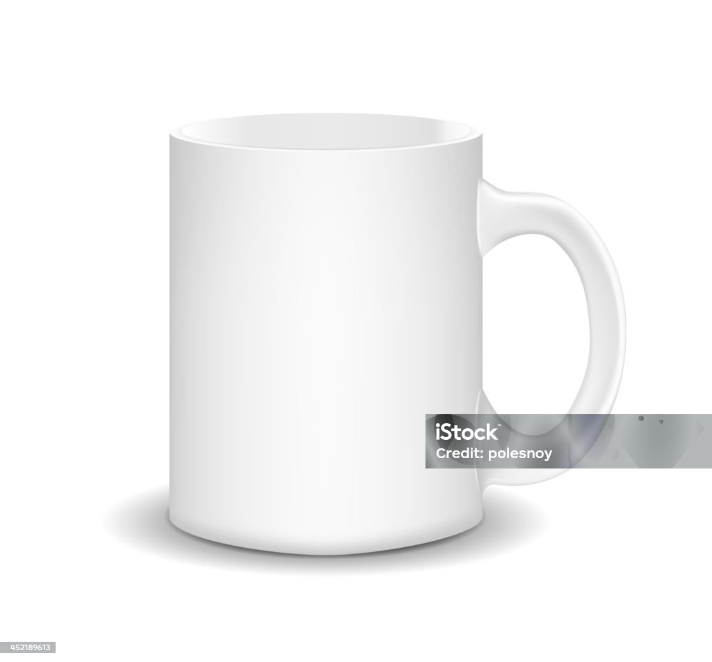 Blanco taza de café - arte vectorial de Bebida libre de derechos