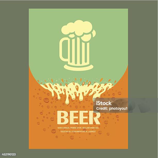 Пиво Cover Карты Меню Splash — стоковая векторная графика и другие изображения на тему Алкоголь - напиток - Алкоголь - напиток, Без людей, Брызги