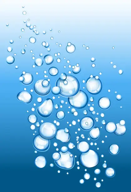 Vector illustration of underwater bubbles