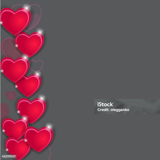 Счастливый День Святого Валентина Карты С Сердцем Векторная Иллюстрация — стоковая векторная графика и другие изображения на тему Абстрактный