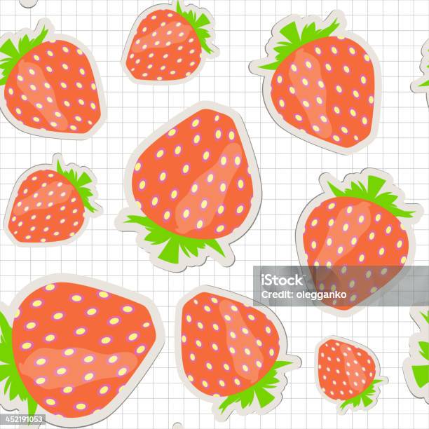 Seamless Pattern With Strawberry Vector Illustration Stock Illustration - Download Image Now