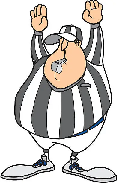 Vector illustration of Referee