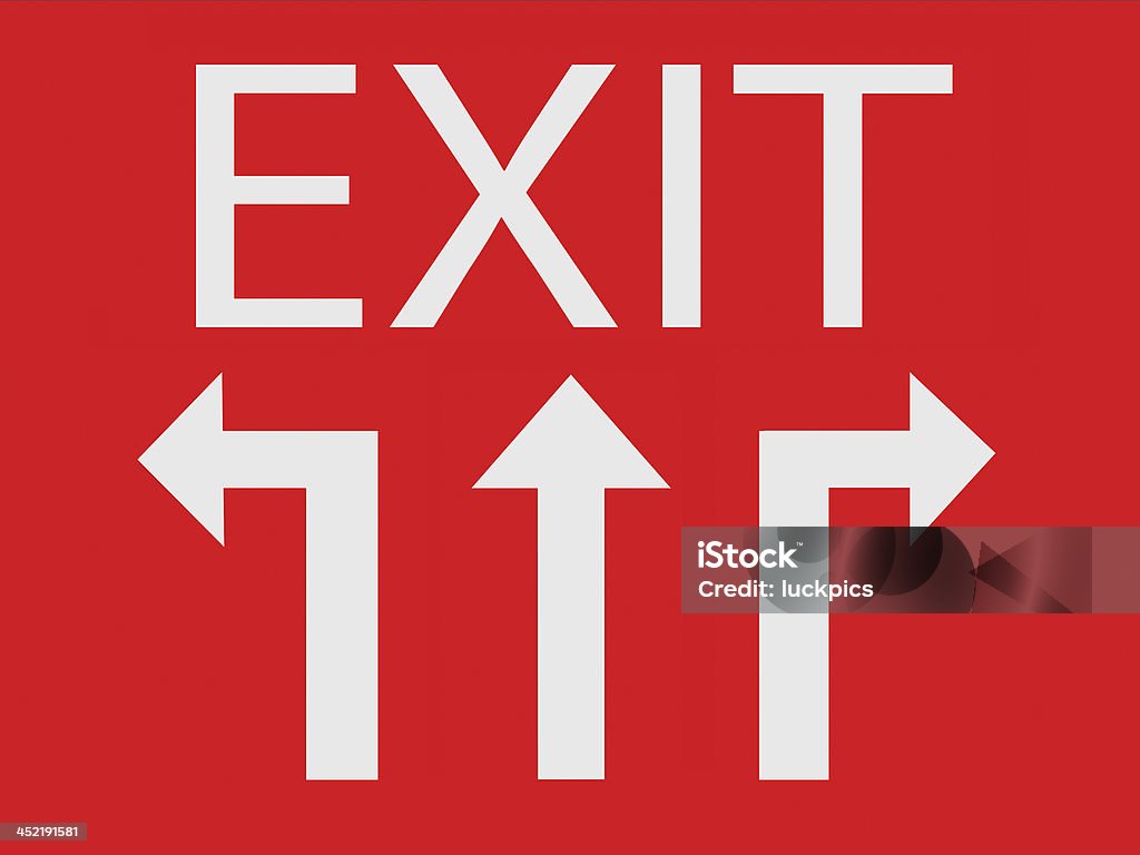 3part Exit Sign Three Way For Exit Sign Concept Stock Photo - Download Image Now ...