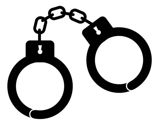 Vector illustration of Handcuffs