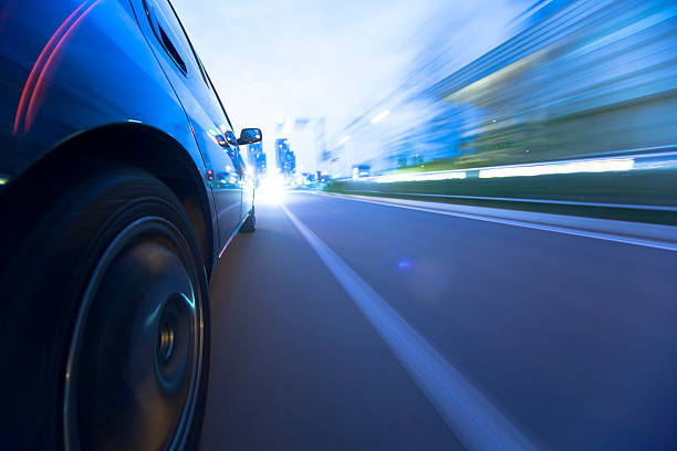 istock Driving in the sunset city. 452192143