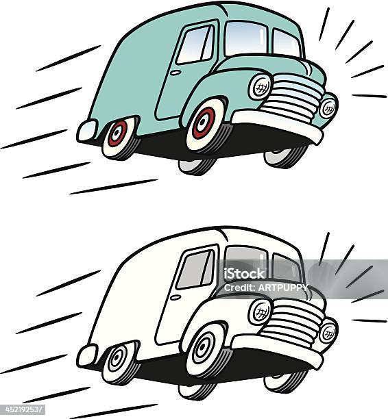 Vintage Delivery Van Stock Illustration - Download Image Now - Retro Style, Van - Vehicle, 1950-1959