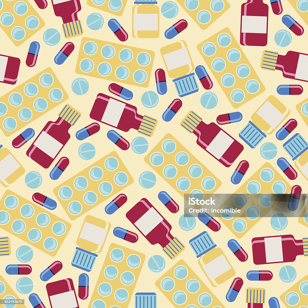 Medicina e sanità pattern senza bordi. - arte vettoriale royalty-free di Accudire