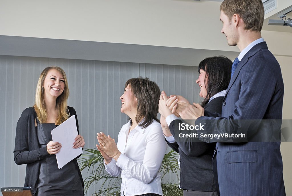 Woman making a business presentation a young businesswoman making presentation in an office Women Stock Photo