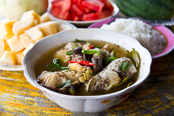 istock Soup fish and fruits 452196213