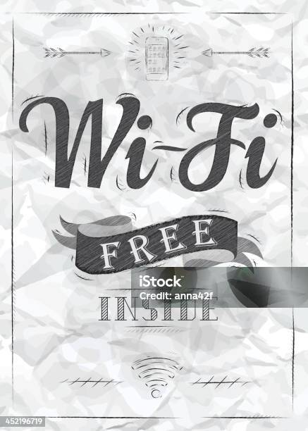 無料の Wi Fi でのポスターしわ紙 - つながりのベクターアート素材や画像を多数ご用意 - つながり, アクセスしやすい, イラストレーション