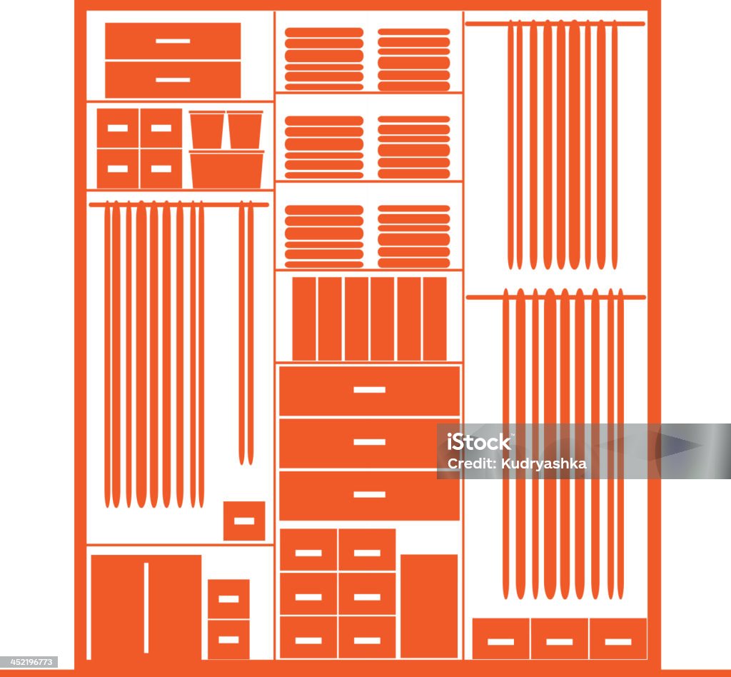 Garderobe im Inneren illustration für Ihre design - Lizenzfrei Abstrakt Vektorgrafik