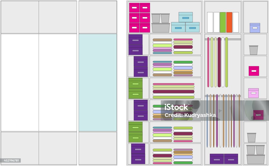 Garde-robe à l'intérieur, illustration pour votre design - clipart vectoriel de Abstrait libre de droits