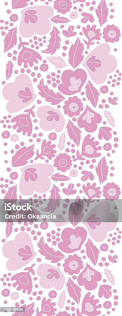 Weiche Rosa Blumen Silhouetten vertikale Nahtlose Muster Hintergrund - Lizenzfrei Abstrakt Vektorgrafik