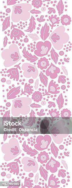 Weiche Rosa Blumen Silhouetten Vertikale Nahtlose Muster Hintergrund Stock Vektor Art und mehr Bilder von Abstrakt