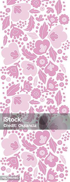 Мягкий Розовый Цветочный Дизайн Вертикальной Бесшовный Узор Фона — стоковая векторная графика и другие изображения на тему Абстрактный