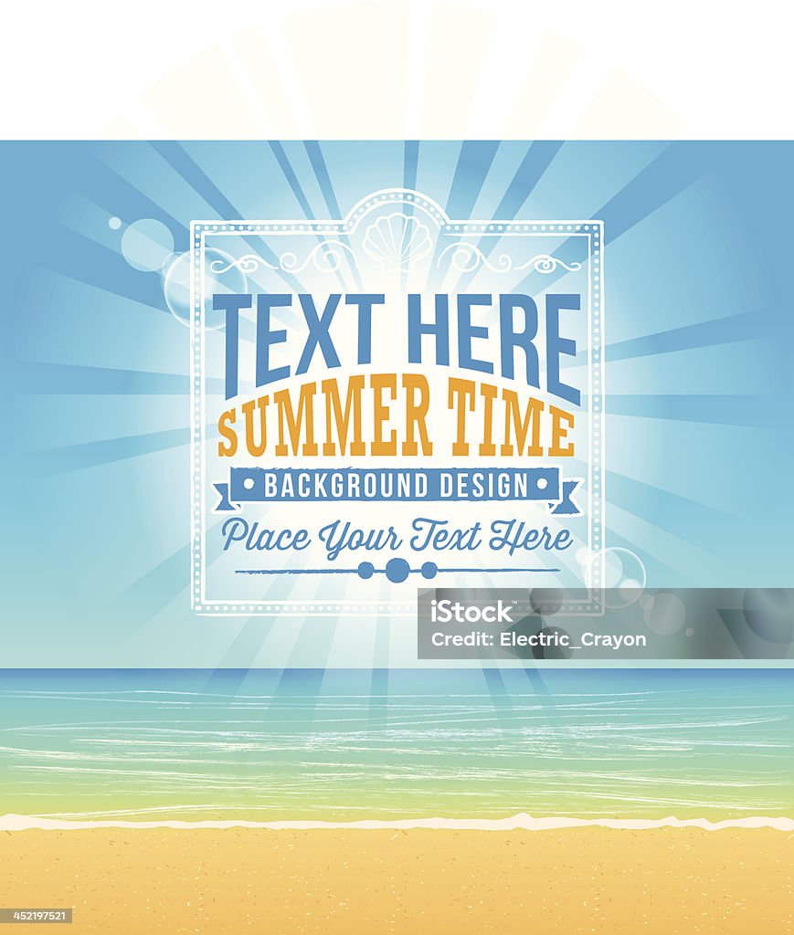 Sommer Hintergrund mit Text - Lizenzfrei Abstrakt Vektorgrafik