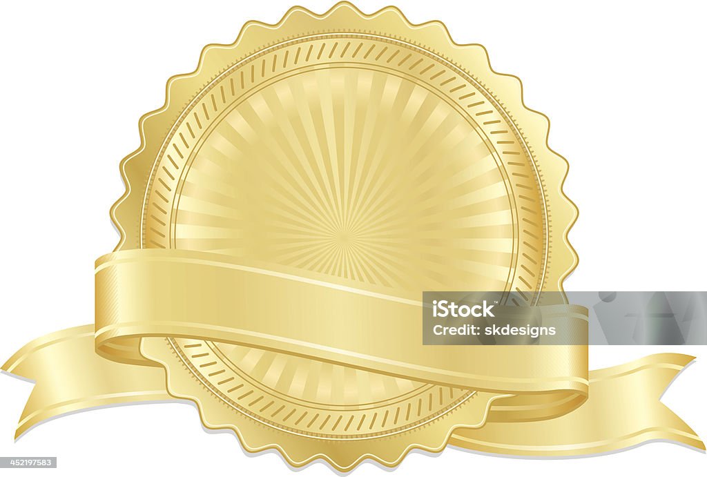 Seal Medaglia d'oro, nastro e Set opzionale - arte vettoriale royalty-free di Sigillo - Timbro