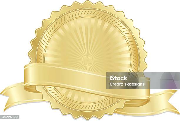 Seal Medaglia Doro Nastro E Set Opzionale - Immagini vettoriali stock e altre immagini di Sigillo - Timbro - Sigillo - Timbro, Coccarda, Dorato - Colore descrittivo