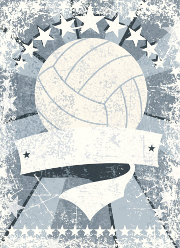 Volleyball Grunge Banner Background