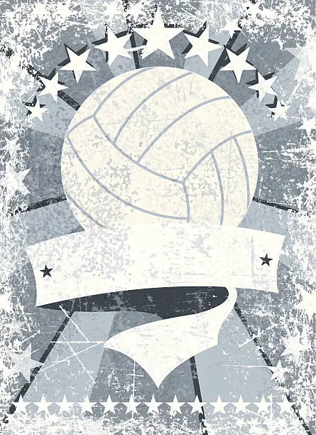 Vector illustration of Volleyball Grunge Banner Background