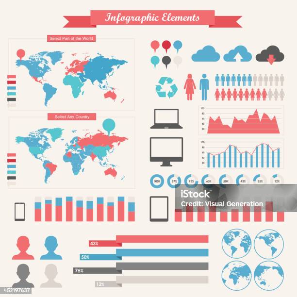 Vetores de A Indústria Elementos Para Infográficos e mais imagens de Adulto - Adulto, Analisar, Bandeira