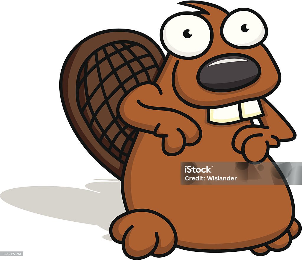 Mignon peu Beaver - clipart vectoriel de Faune libre de droits